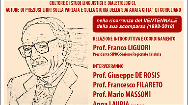 A Corigliano il 22 dicembre incontro culturale della SIPBC dedicato allo storico Luigi De Luca