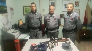Carabinieri Forestale, sequestrato un fucile con matricola abrasa