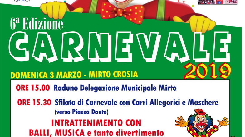 Carnevale a Crosia, ecco il programma