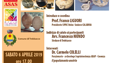 Trebisacce, sabato 6 aprile nel Parco Archeologico di Broglio, incontro culturale sugli Enotri