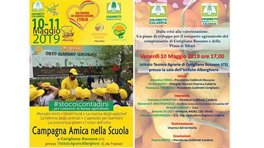 Corigliano Rossano, la buona agricoltura in un duplice evento organizzato da Coldiretti