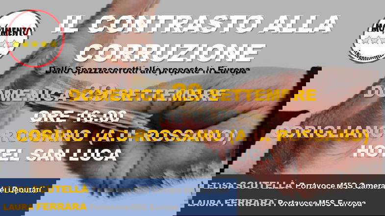 Scutellà: la Spazzacorrotti è un obiettivo europeo