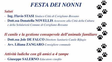 Nonno Bau, l'iniziativa al canile-rifugio comunale, in programma per sabato 5 ottobre.138 pelosi aspettano nonni e nipotini