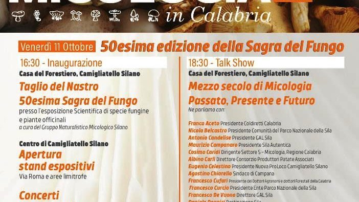 Al via il Primo “Forum della Micologia in Calabria” a Camigliatello
