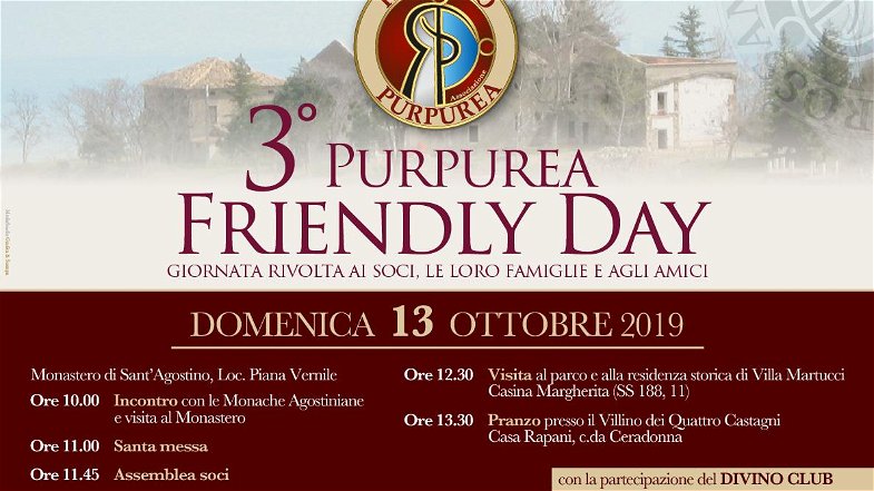 Rossano Purpurea presenta il Terzo Purpurea Friendly Day