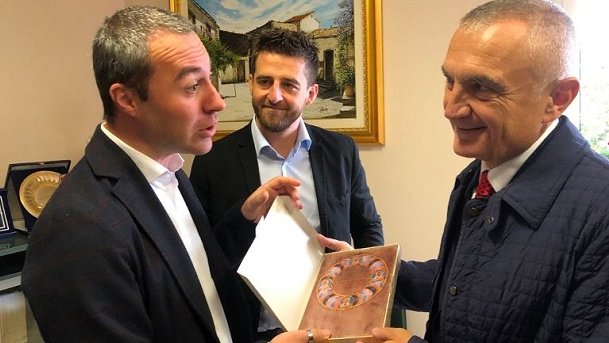 Il Sindaco Flavio Stasi incontra il presidente Albanese Ilir Meta