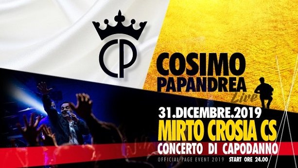 Mirto Crosia: Capodanno in piazza con Papandrea