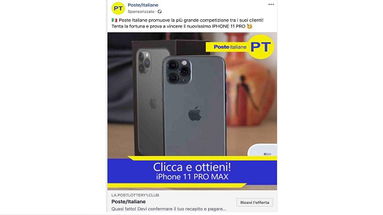 Truffe online: ecco la finta promozione di Poste Italiane per vincere un Iphone