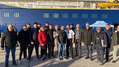 Gli studenti del Green di Corigliano a bordo della nave da crociera approdata al Porto