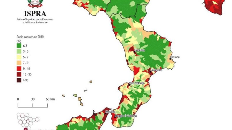 Coldiretti: in Calabria 118 ettari di suolo consumati nel 2019