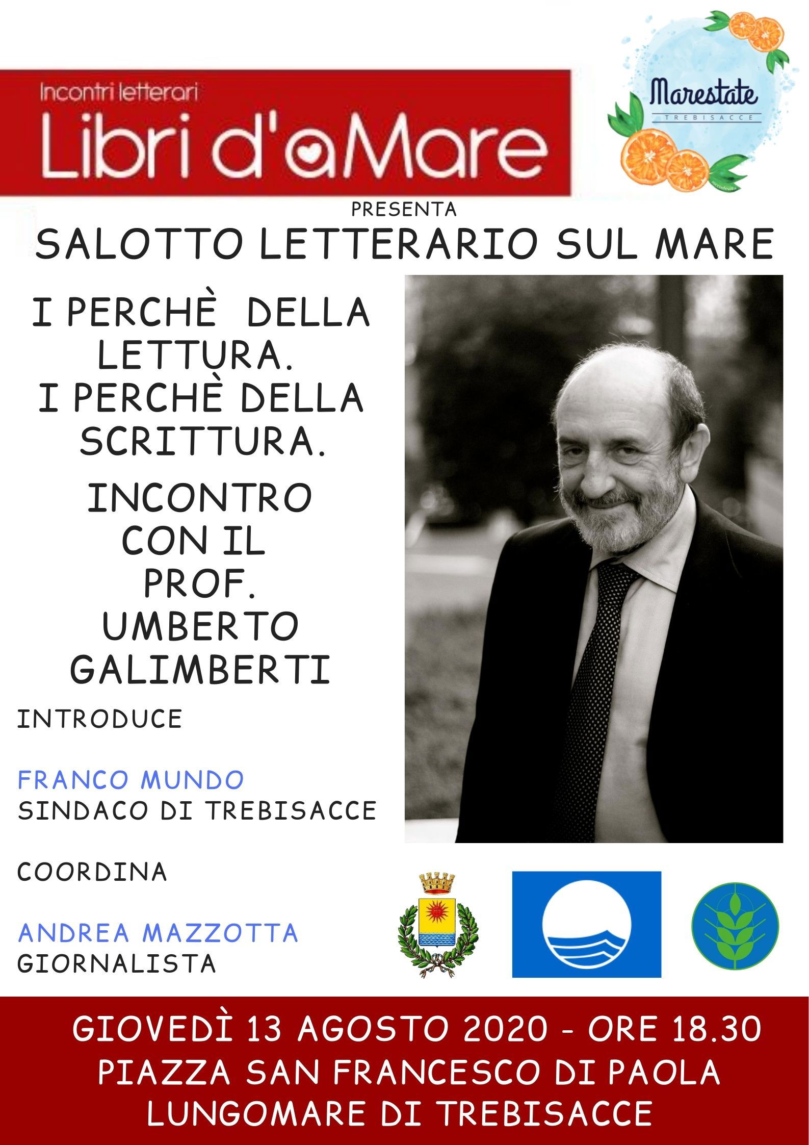 Il professor Galimberti ospite a Trebisacce per Libri d'amare