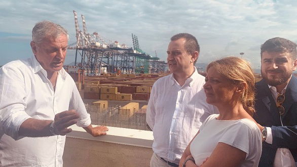 Il vice presidente della Camera Rosato in visita al Porto di Gioia Tauro