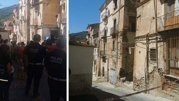 Corigliano: caduta di calcinacci da una palazzina del Centro storico