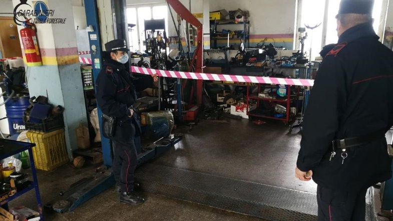 Il Carabinieri pongono sotto sequestro un’autofficina