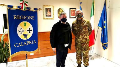 Emergenza Covid, il Presidente Spirlì incontra il Generale Tota: «Grande spirito di collaborazione»