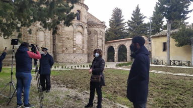 Corigliano-Rossano, la troupe Rai di “Bellitalia” al complesso monastico del Patire