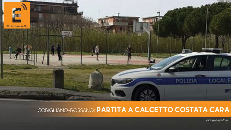 Calcetto fuoriporta in zona arancione: multe salatissime per sei persone a Corigliano-Rossano