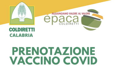 Coldiretti Calabria: al via il servizio prenotazione vaccinazioni agli ultraottantenni