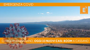 Corigliano-Rossano, il contagio non cala (+33). A Cassano Jonio 19 nuovi casi