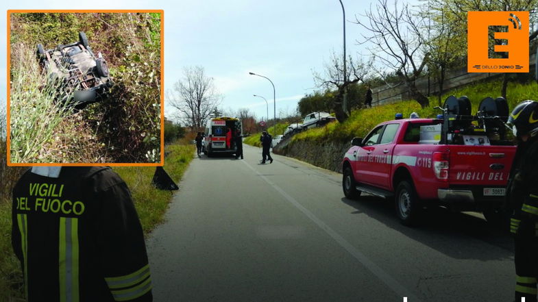 Saracena: perde il controllo dell'auto e finisce in una scarpata. Ferito anziano