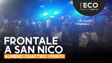 Frontale in località San Nico (Co-Ros), ci sono almeno 4 feriti