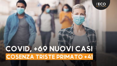 Covid, in Calabria 69 nuovi casi di cui 41 nella provincia di Cosenza - TUTTI I NUMERI DEL CONTAGIO