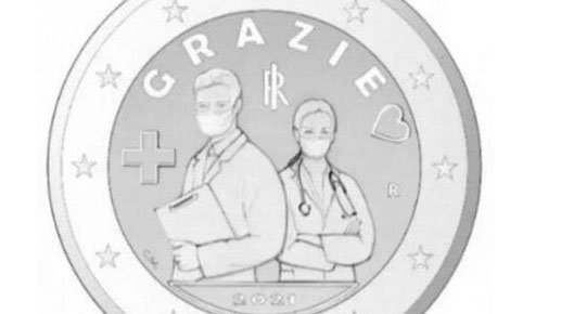 Una moneta da due euro per dire grazie agli eroi del Covid: medici e infermieri