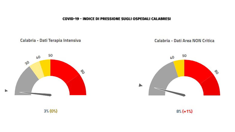 Emergenza covid, in Calabria stabili le terapie intensive. Una vittima nella provincia di Cosenza