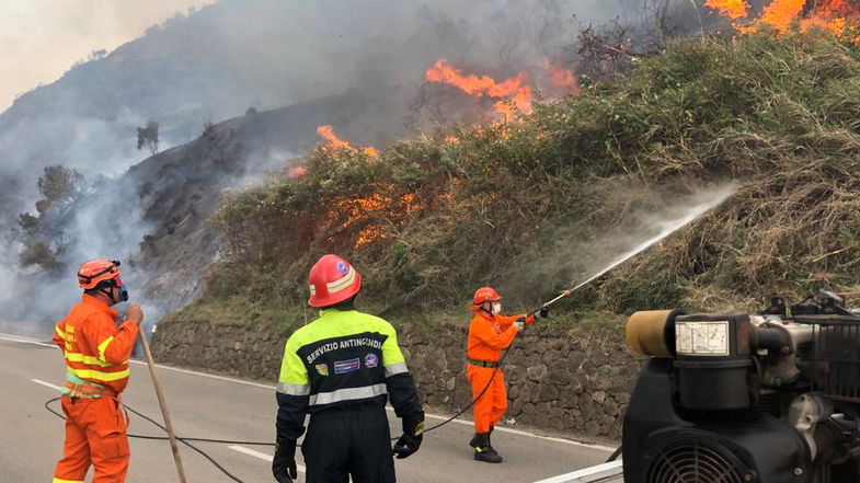 Emergenza incendi, la Regione chiede la mobilitazione del Servizio nazionale della Protezione civile