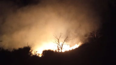 Domato l'incendio di Albidona ma è stata una notte al cardiopalma in mano ai volontari