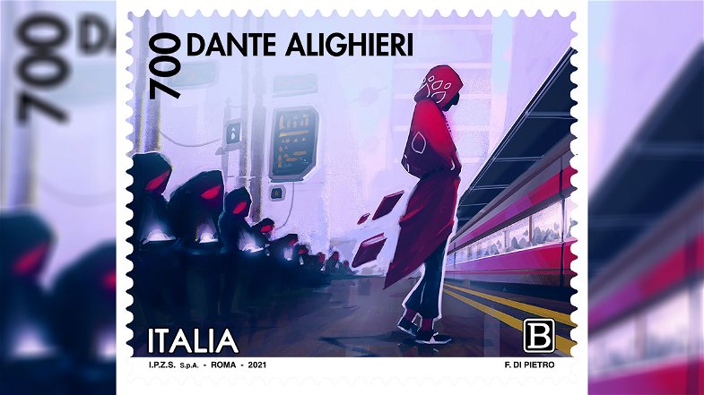 Tre francobolli commemorativi di Dante Alighieri per i 700 anni dalla sua morte