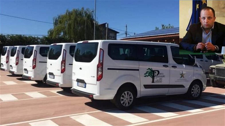 Il Parco del Pollino consegna 9 minivan ibridi per la mobilità sostenibile. Severino: «Morano non ha aderito»