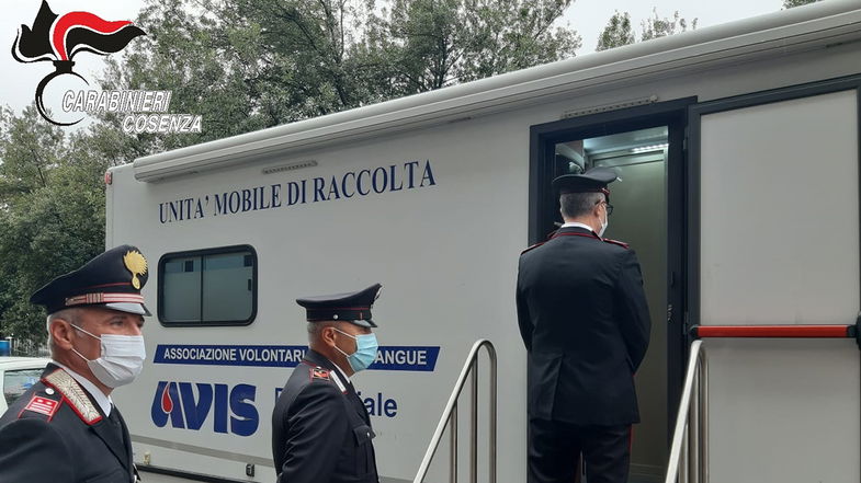 I Carabinieri di Rende in prima linea anche come donatori di sangue