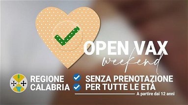 Open Vax Weekend in Calabria, vaccinazioni senza prenotazione l’11 e il12 dicembre 