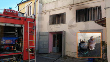 Cassano, incendio in una sala dell’oratorio di San Domenico a Doria