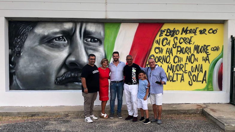 A via dei Normanni inaugurato il murales dedicato a Paolo Borsellino