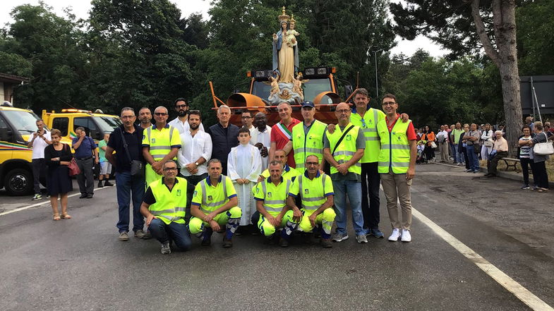 La Madonna della Neve festeggiata a Campotenese dalla comunità e dall'Anas