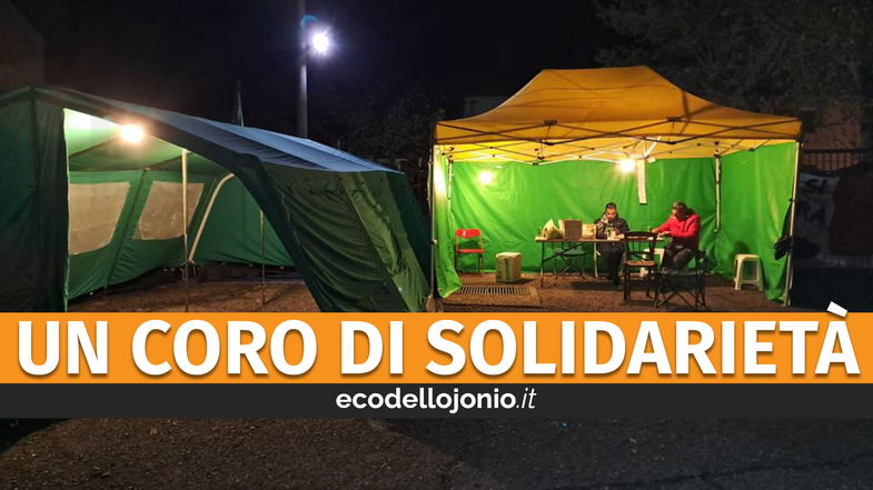 Arriva il freddo ma a Trebisacce non si ferma la protesta delle tute verdi: altra notte all'addiaccio