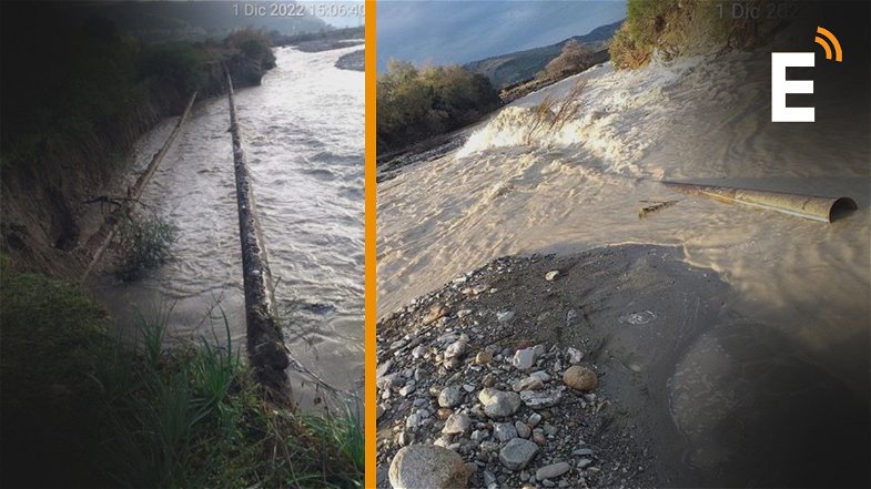 La piena del Trionto danneggia l’acquedotto Macrocioli: possibili disagi in tutto il basso Jonio
