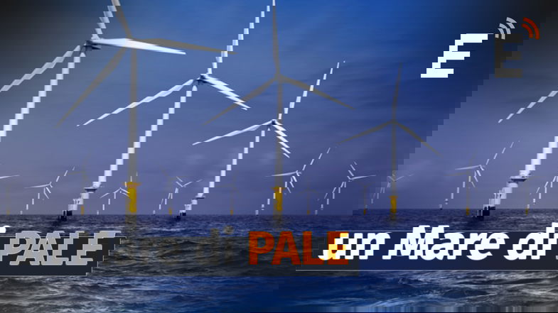 Un grande hub eolico: pale rotanti in mare e assemblaggio nel porto di Co-Ro