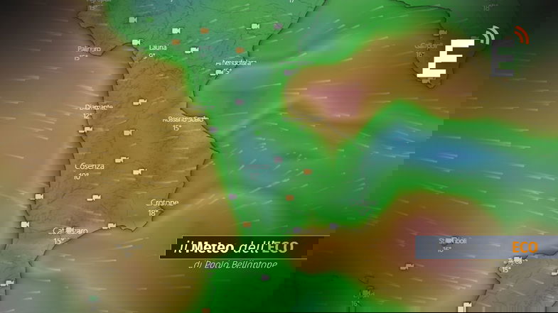 Venti di burrasca nella Sibaritide oltre i 70Km/h: ecco quanto dureranno