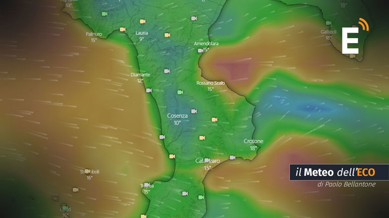 Venti di burrasca nella Sibaritide oltre i 70Km/h: ecco quanto dureranno 