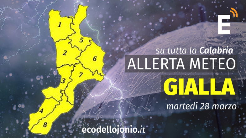 La Protezione civile lancia l'allarme: domani su tutta la Calabria è allerta gialla