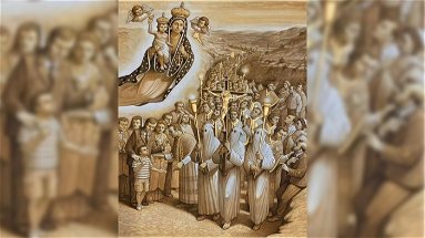 La congregazione dell'Addolorata riceve l'icona della Madonna delle Confraternite