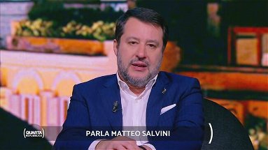 Salvini da Porro non dimentica il viadotto di Longobucco: «È importante come il Ponte sullo Stretto»