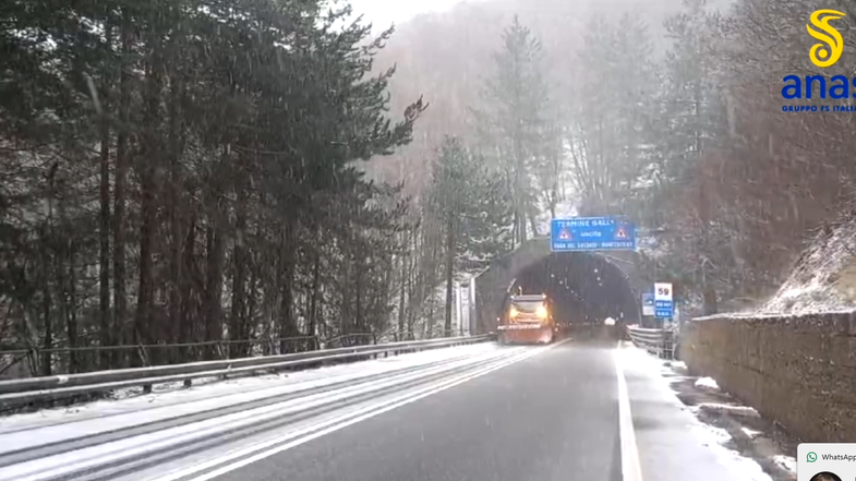 Cade la neve nella Sila Greca, Anas a lavoro per sgombrare le strade