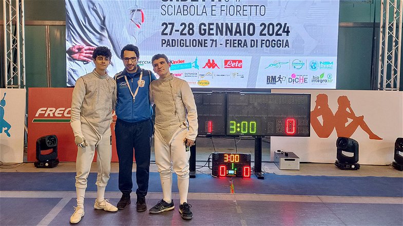 Manuel Campana e Giuseppe Sammarro, i due fiorettisti di Co-Ro qualificati ai Campionati Italiani