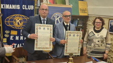 Siglato il gemellaggio tra il club Kiwanis di Enna e il club Kiwanis Co-Ro Ippodamo da Mileto