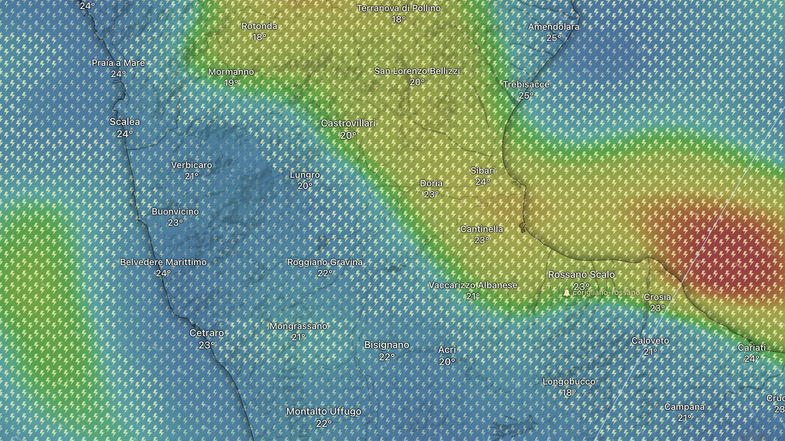Stop afa nella Sibaritide ma arrivano temporali e (forse) grandine
