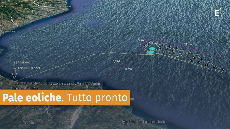 Parco eolico-fotovoltaico a largo di Capo Trionto, pronta la procedura VIA 